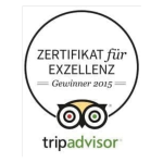 Zertifikat für Exzellenz Gewinner 2015 tripadvisor